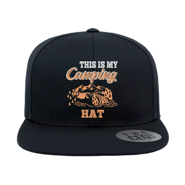 This Is My Camping Embroidered Flat Bill Cap